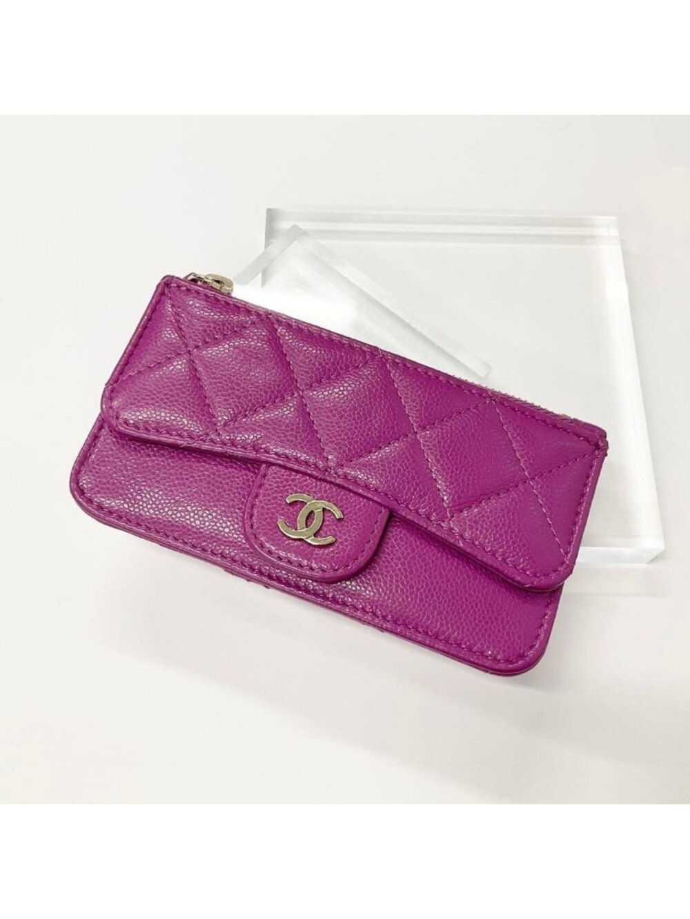 Chanel CC Logo Fragment Case Wallet Coin Card